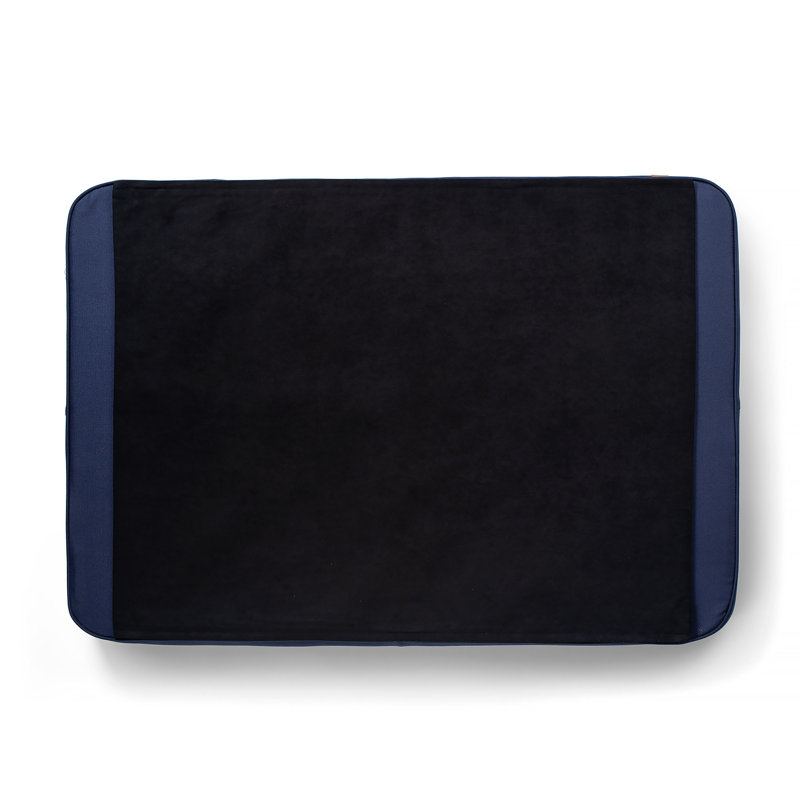 Cotton Pet Bed, 8cm H x 120cm W x 80cm D, Navy Blue