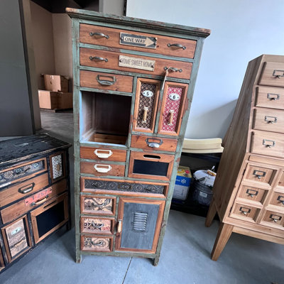 Wood Rectangle Accent Cabinet