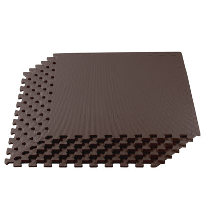 3/8" Thick Multipurpose Foam Floor Tile 100 Square Feet (25 Tiles)