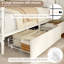 Ensemble de chambre à coucher 3 pièces, lit de rangement avec 4 tiroirs et table de chevet 6 tiroirs-411513657-382089431