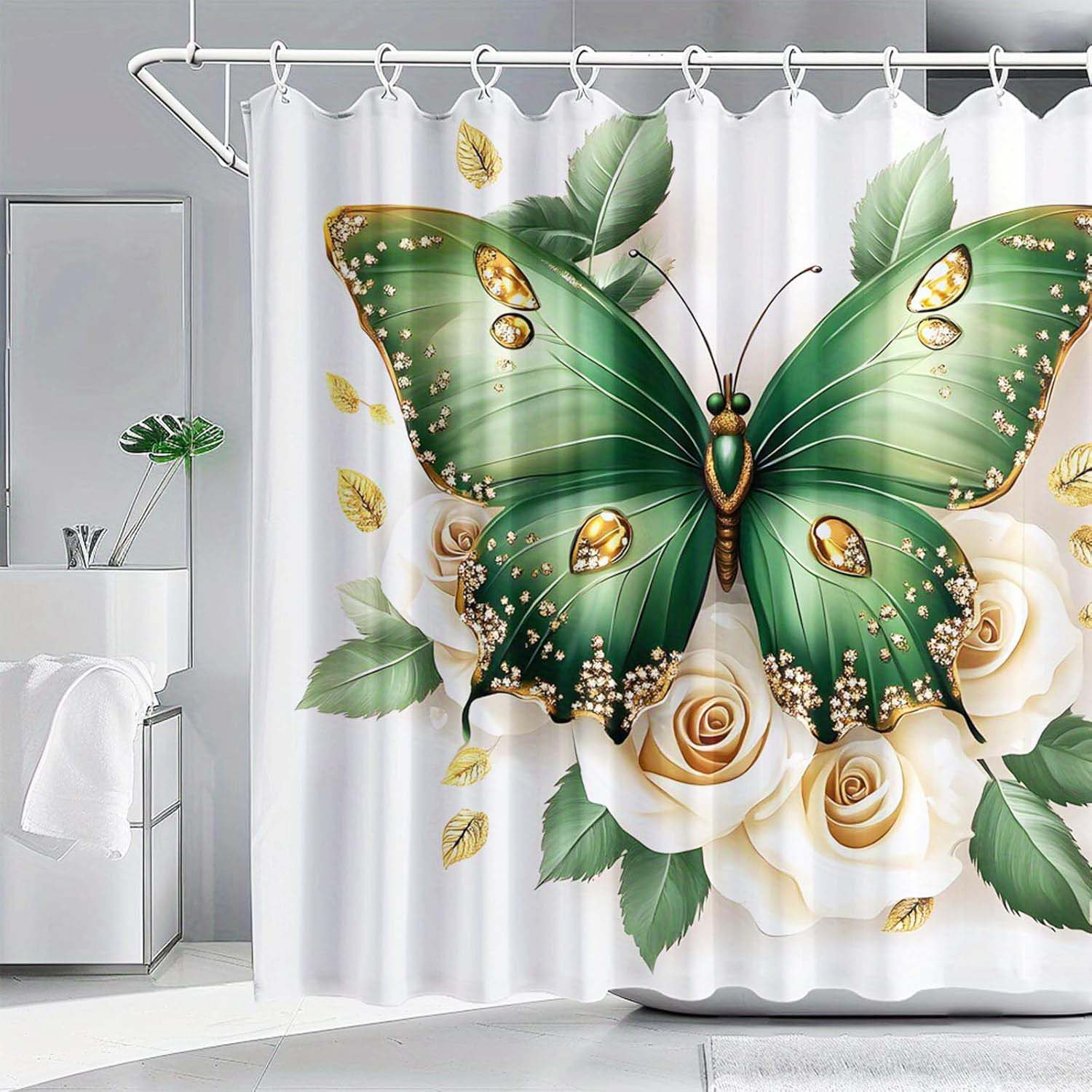 Butterfly Shower Curtains August GroveĀ® Butterfly Shower Curtain, 1 Itembutterfly Shower Curtains