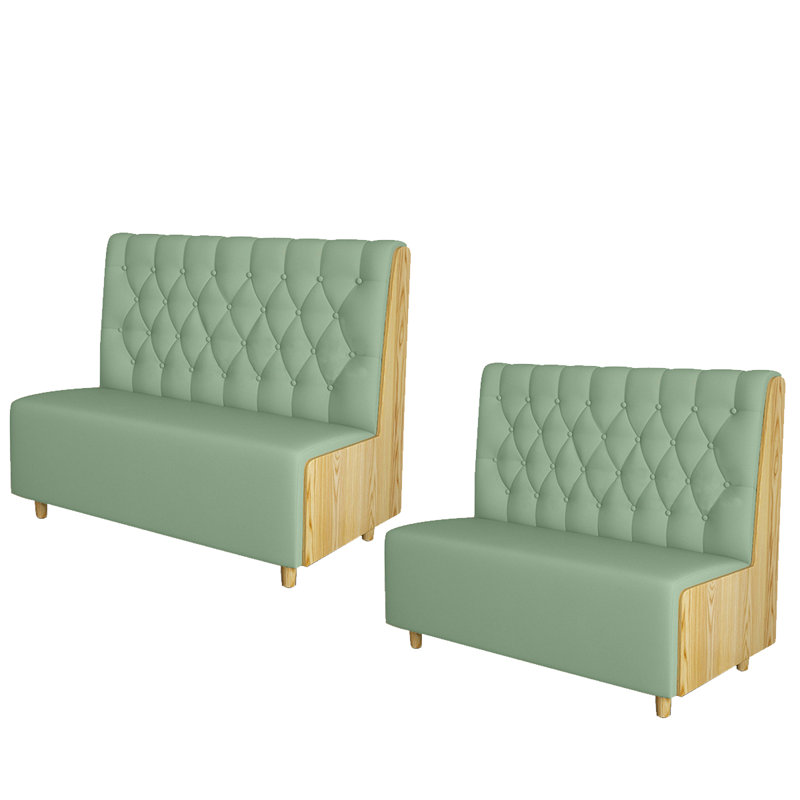 Banc de salle à manger en similicuir, Vert
