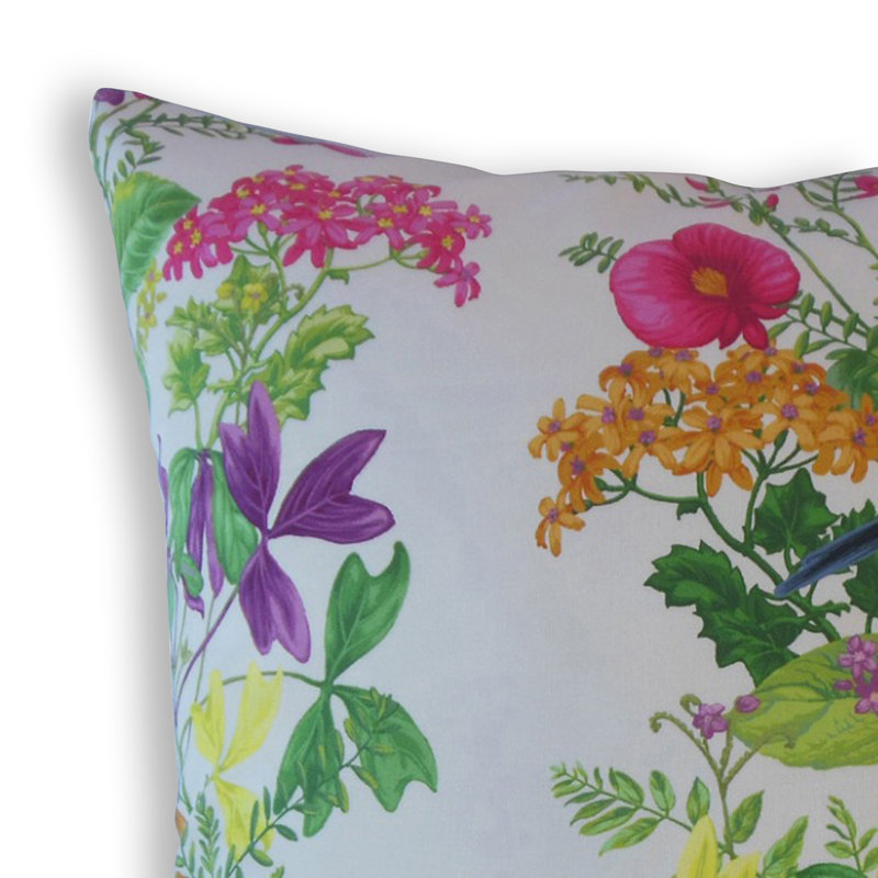 Oreiller en coton Qismat, 18 po x 18 po, Coussin décoratif