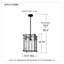 Luminaire suspendu de style lanterne à 1 lumière Raymell