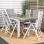 Jayesh 6 - Person Solid Wood Patio Dining Set Extendable Rectangular Table-981539726-981539727