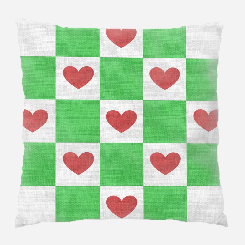Fabric Geometric Microsuede Reversible Throw Pillow