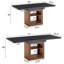 Table de salle à manger extensible 59 "à 71", table de salle à manger rectangulaire avec deux tablettes ouvertes, pouvant accueillir 4 à 8 personnes-1652129199