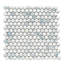 Carreau de mosaïque rond en verre 12 po x 12 po Eterna Penny-108486600