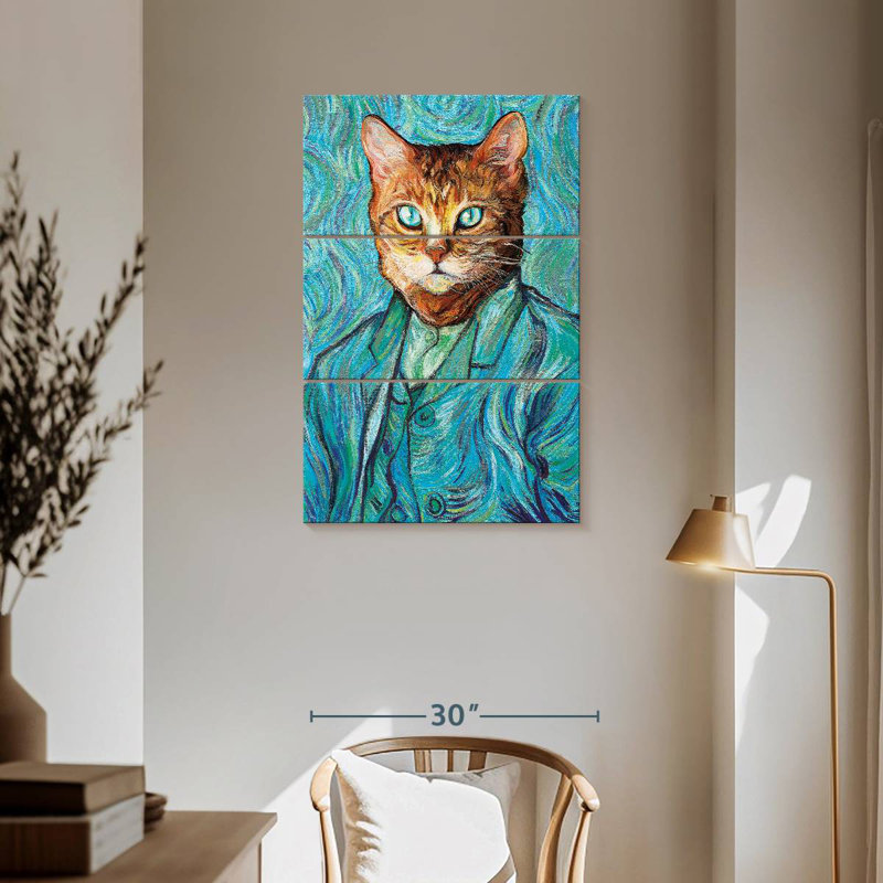 Portrait de chat Ketti Van Gogh, H 57 po x l 36 po