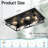 Flush Mount Ceiling Light Fixture,6-Light Black Farmhouse Flush Mount Light Fixture Kitchen Lights, 23" Metal Cage Closed To Ceiling Mounted Lights For Kitchen Hallway Entryway E26 Base-125845308-125845309