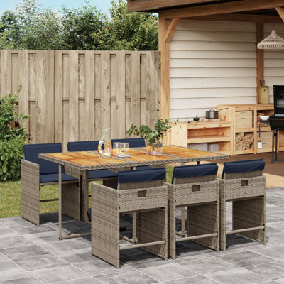  Ensemble de salle à manger de patio pour 6 personnes