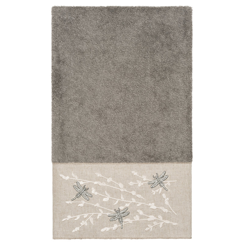 Braelyn 3 Pcs Towel Set 3 Piece Turkish Cotton Towel Set, Dark Gray