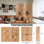 4-Panel Wooden Room Divider with Shelves & Pegboard - 67" Tall Freestanding Privacy Screen, Folding Partition for Home Office, Bedroom, Living Room