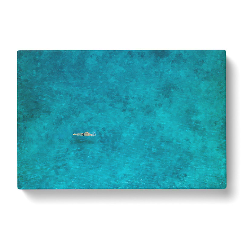 Swimmer In The Sea - Wrapped Canvas, 35cm H x 50cm W x 3cm D