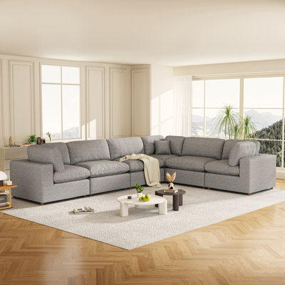 Canapé modulaire rembourré 6 pièces Jossa