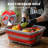 Feasto 9pcs Multifunctional Collapsible Bbq Prep Tub With Cutting Board, Portable Grill Prep Station With Side Brackets, Lids, Knives, Meat Claws And Drain Rack, Space-saving Prep Caddy For Kitchen, Rv, Camping, And More-123125600