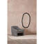 Miroir mural, ovale, contemporain, noir