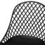 Chaises de salle à manger d'extérieur - Chaise Lily résistante aux intempéries et confortable, noire, hauteur 84 cm (33 po), structure en polypropylène.
