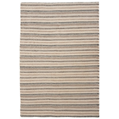 Ouasse Rectangle Striped Wool Hand Woven Kilim