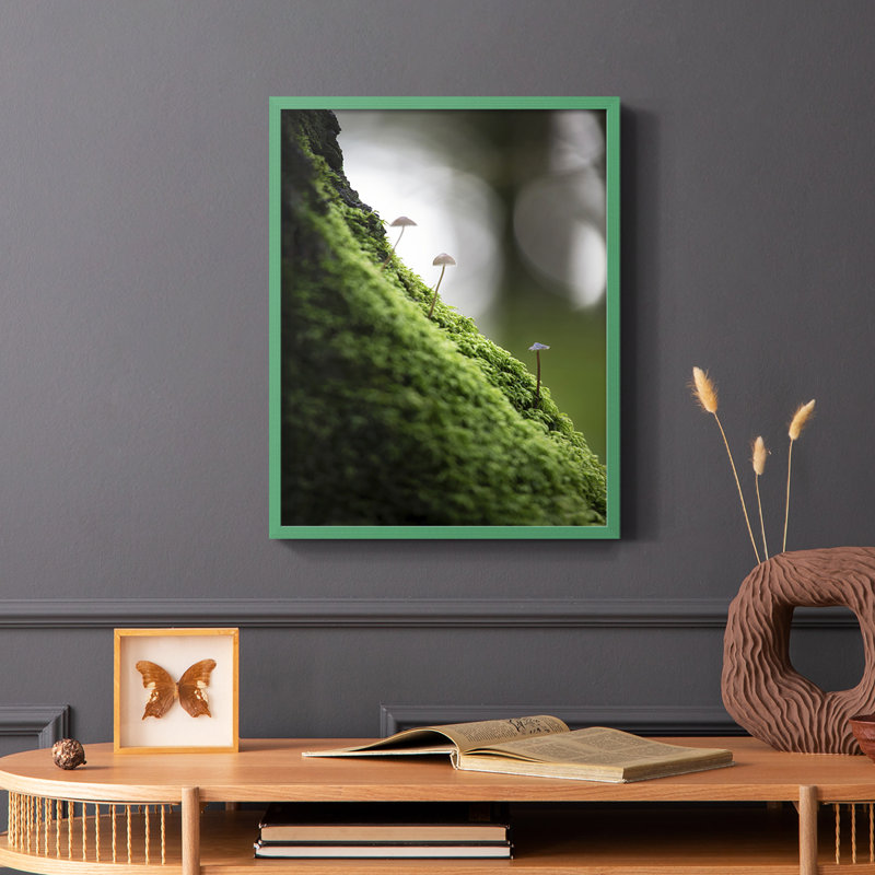 Espoir de Hope, reproduction encadrée - bois massif, Vert, H 10 po x l 8 po