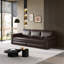 Canapé Chesterfield, canapé-lit gigogne de 93,7 po, canapé-lit convertible 3 en 1 en similicuir avec garniture cloutée et accoudoirs roulés, canapé-lit multifonctionnel, brun foncé-1834772708
