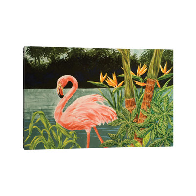 Tropical Flamingo I by Linda Baliko - Wrapped Canvas Gallery-Wrapped Canvas Giclée