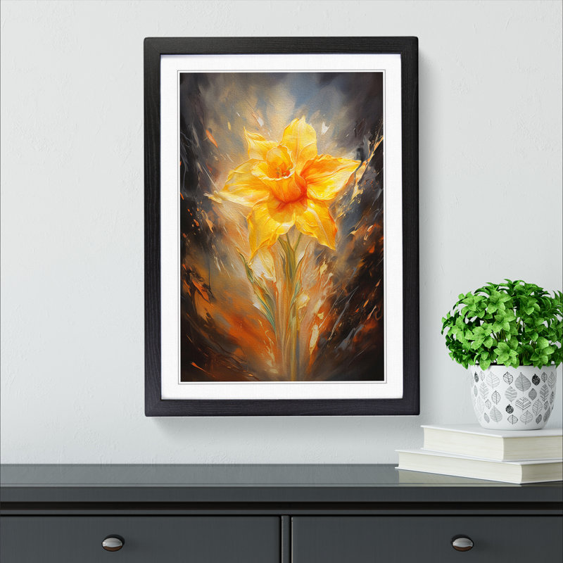 Single Picture Frame Print on Wood, Black Framed, 34cm H x 25cm W