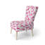 Fauteuil d'appoint à motif floral - Fauteuil d'appoint en velours rose fuchsia Whisper-1818308003