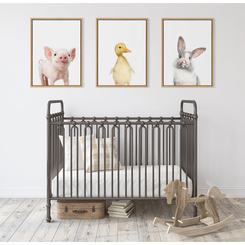 Reproduction d'art sur toile encadrée par Animal Studio, Encadré naturel