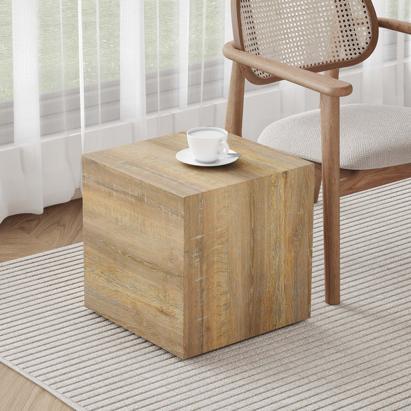 Kylier Coffee Table, 15.75" H x 15.75" L x 15.75" W, Light Wood, Light Wood