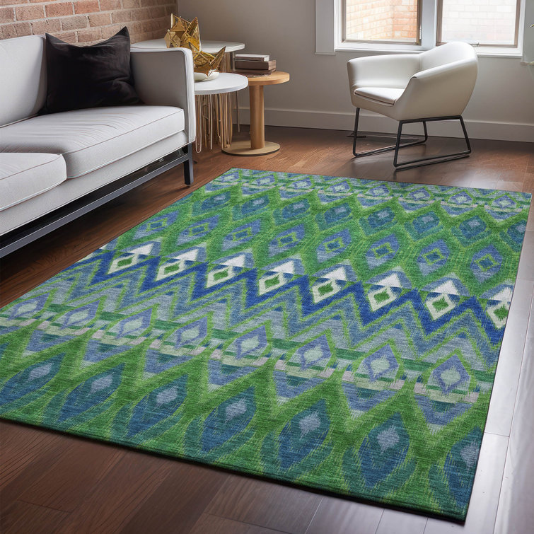 Premium Machine Washable Cerrito Green Rug