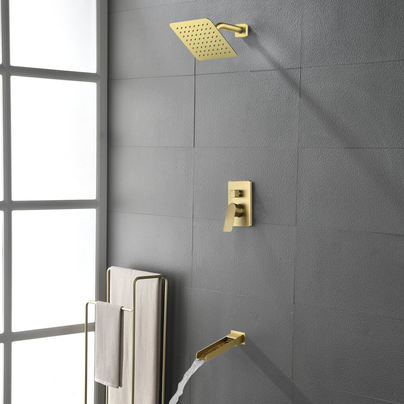 Bath And Shower Faucet Trim, Or brossé