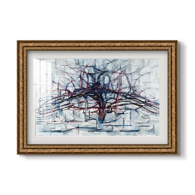 Horizontal Tree, 1912-Piet Mondrian-Custom Framed Print