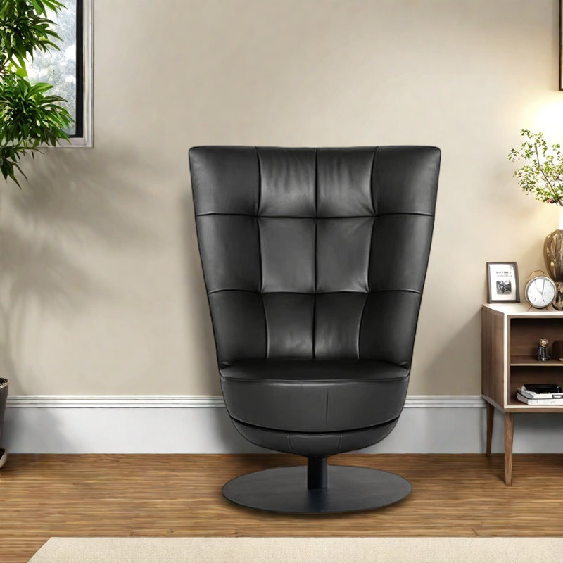 360° rotating lounge chair, Black