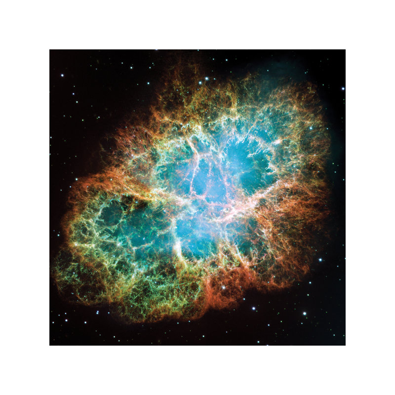 Extreme Detail, Crab Nebula, Messier 1 by NASA - Wrapped Canvas Painting, 45.72 cm H x 45.72 cm W x 1.91 cm D