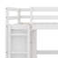 Lit mezzanine double avec lumière DEL, cadre de lit mezzanine en bois avec tablettes de rangement et garde-robe-412329318