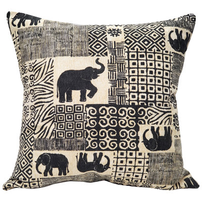 Zakouma Elephant Throw Pillow 20X20