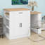 Console multifonctionnelle pour îlot extensible avec tiroirs, armoire et étagères ouvertes pour les repas et les réceptions