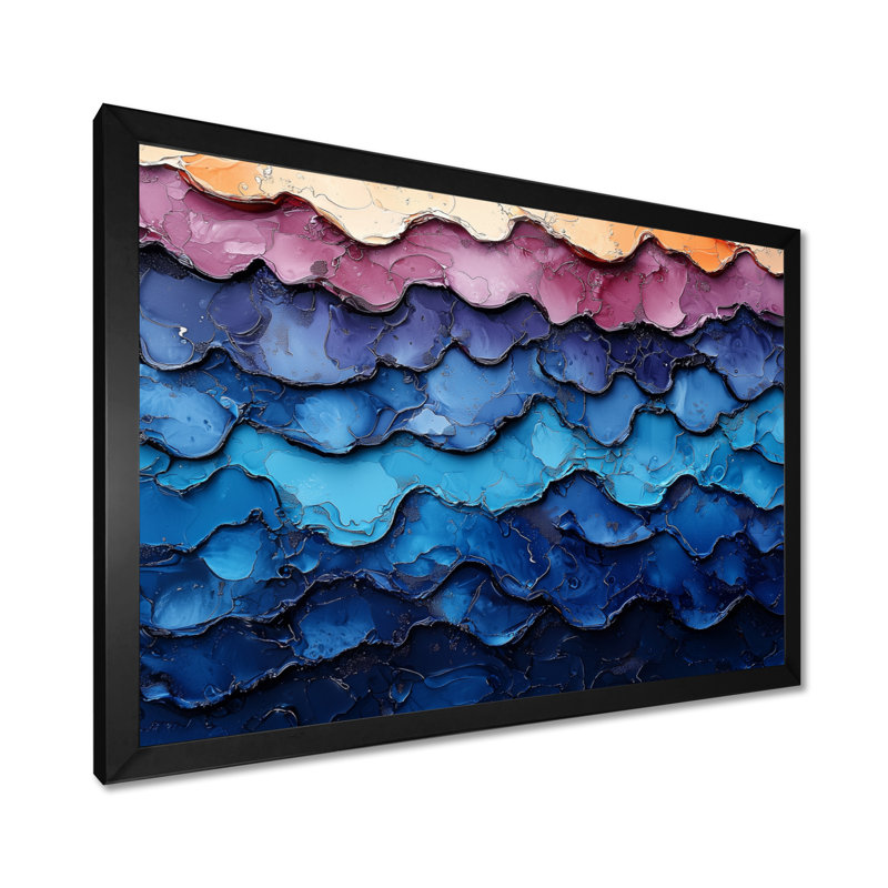 Wooldridge - Abstract Wall Art, Cadre simple, Noir, noir, noir, noir, H 12 po x l 20 po