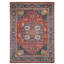 High-Quality Hand-Knotted Red And Navy Area Rug