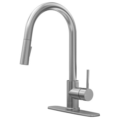 Expedition Series 16 In. 1-Handle Pull-Down Sprayer Kitchen Faucet In Brushed Nickel With 1.8 GPM And Dual Spray Modes