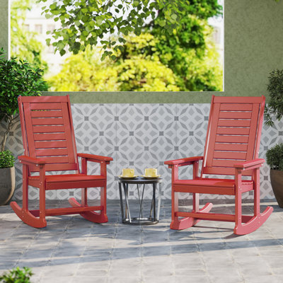 Chaise berçante d'extérieur Hdpe (ensemble de 2)