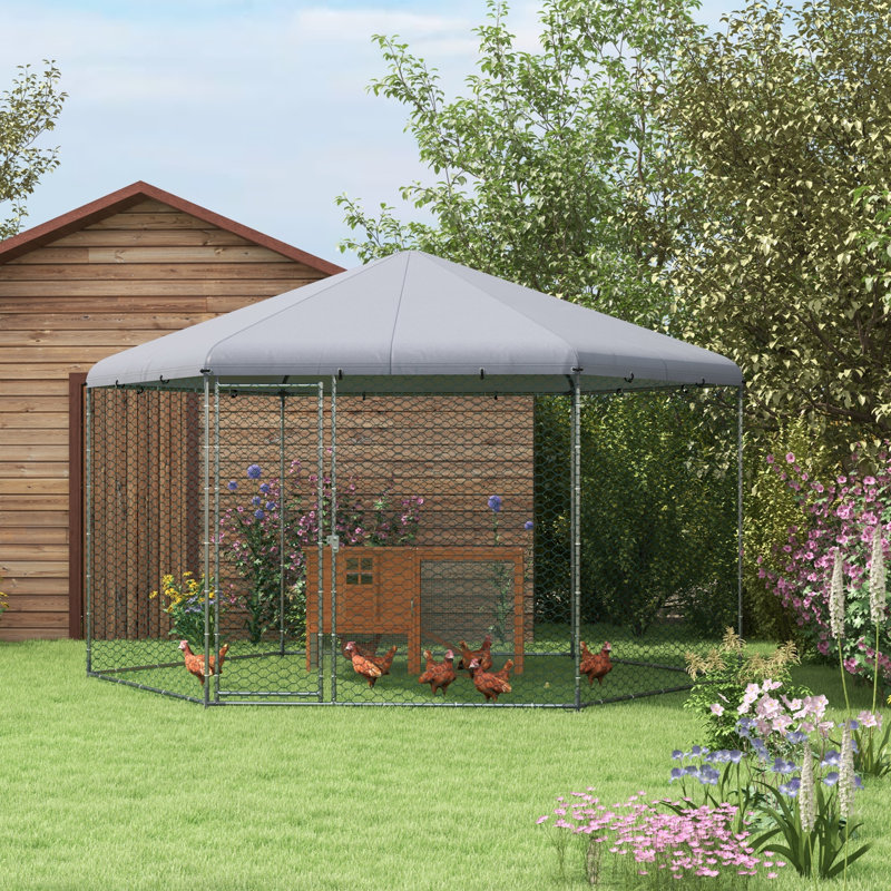 Ezariah Walk In Chicken Run, 104" H x 158" W x 136" D