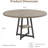Industrial Round Dining Table, 47 Inch Round Kitchen Table for 4, Dinner Table with Wooden Top and Metal Base for Dining Room, Living Room-1736043001