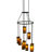 9 - Light Dimmable Tiered Chandelier