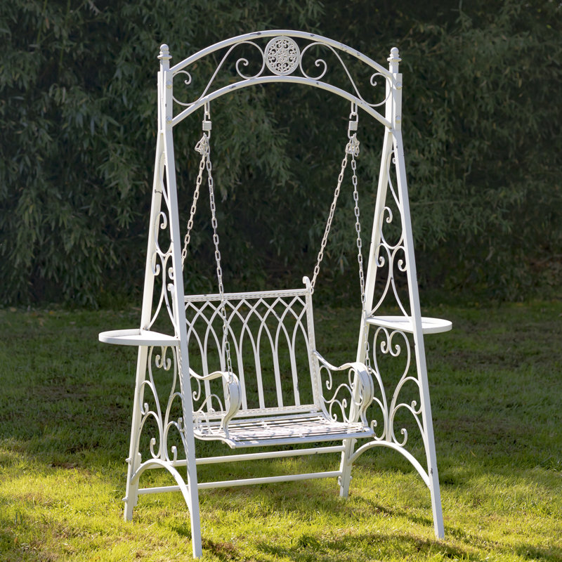 Balancelle avec support Adeena, Blanc