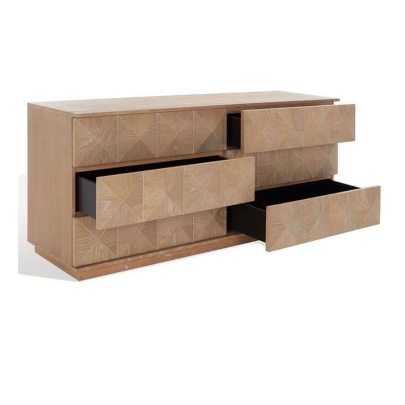 Commode à six tiroirs, Naturel