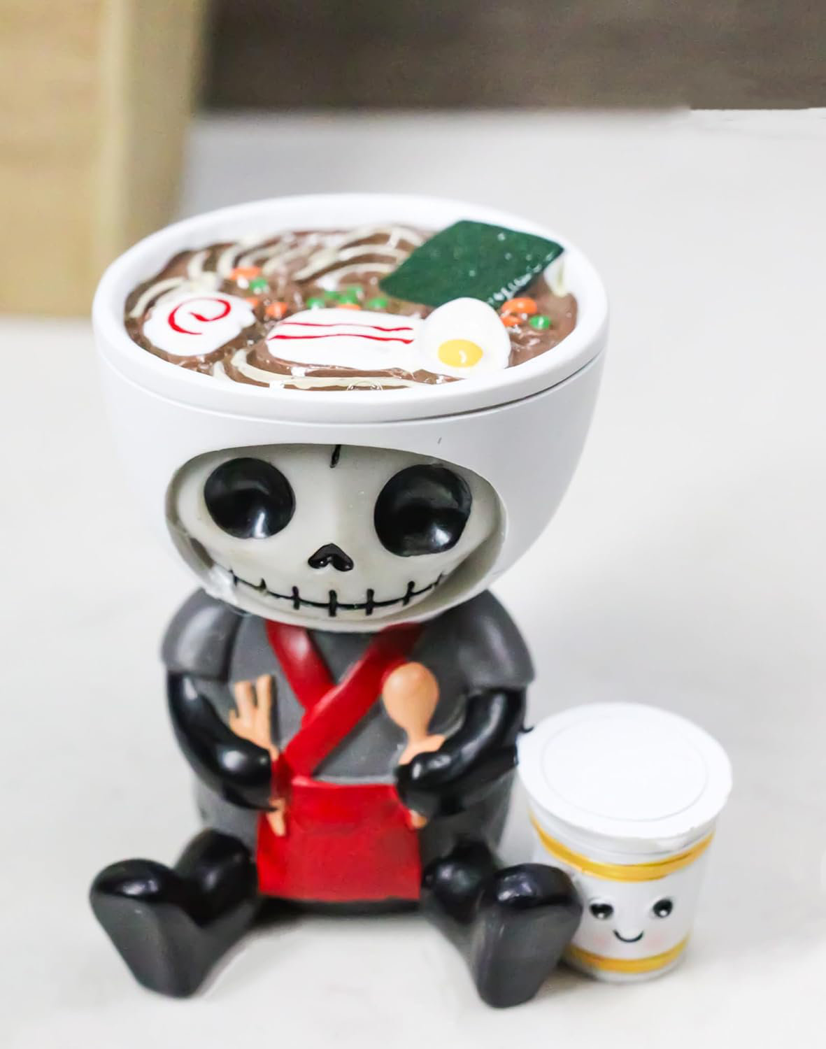 Trinx Furrybones Ramon Japanese Ramen Bowl Master Chef Skeleton Furry ...
