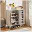 Armoire de rangement pour 20 paires de chaussures avec 2 portes et 8 tablettes réglables pour le vestibule
