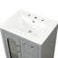 Armoire de meuble-lavabo 24 po en bois massif gris avec lavabo à deux tiroirs-106654532